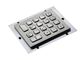 Stainless Steel Industrial Keypad 18 Keys Matrix / USB Cable IP65 Waterproof