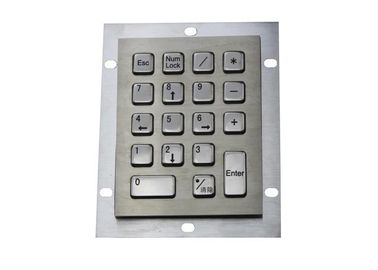 Stainless Steel Industrial Keypad 18 Keys Matrix / USB Cable IP65 Waterproof