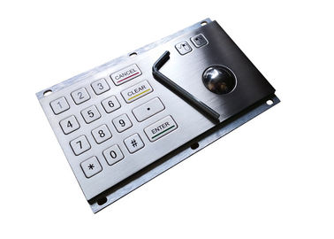 0.45mm Stroke Industrial Numeric Keypad USB 10 Numbers Optical Metal Trackball