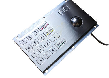 IP65 Vandal Proof Stainless Steel Keypad , Metal Numeric Keypad industrial For Kiosk