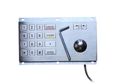 IP65 Vandal Proof Stainless Steel Keypad , Metal Numeric Keypad industrial For Kiosk