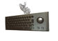 Programmable IP65 150mA Industrial Metal Keyboard With Trackball
