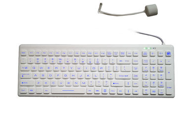 IP68 AMber Illumination Washable Hospital Keyboard Rubber