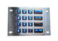 Blue Backlit IP65 DC5V 1.5mm Stroke Panel Mount Keyboard