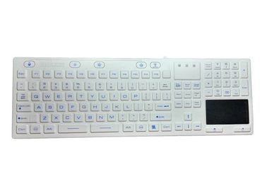 Rigid IP68 Medical Grade Keyboard , Touch Mouse Wireless Backlit Keyboard