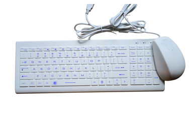 Silicone IP68 Industrial Keyboard Mouse Combo With USB Cover Against Water