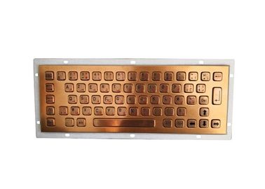 Golden Panel Mount Keyboard Stainless Steel Material With Panel Mount Kiosk Solution