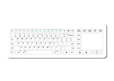 Medical Enclosure Capacitive Glass Touch Keyboard , Two Fingers Wireless Touch Keyboard